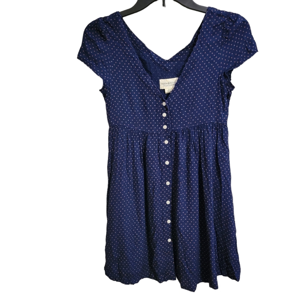 Denim & Supply Ralph Lauren Navy Polka Dot Baby Doll Dress/Top